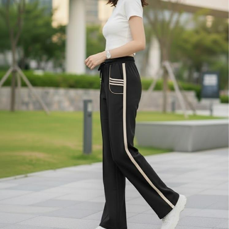 FP9299B Women's Classic Ferry Pure Cotton Straight Cut Pants with Yellow Lining Color