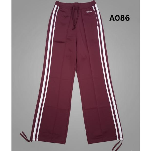 Women's STAIRGHT CUT Pants FERRY PURE COLLECTIONS Women's Top Apparel (MAROON/RED)
