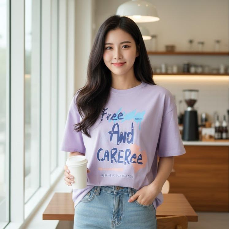 O'KIS Women's Cotton Tee Top Blouse/Shirt Assorted (OVERSIZED)