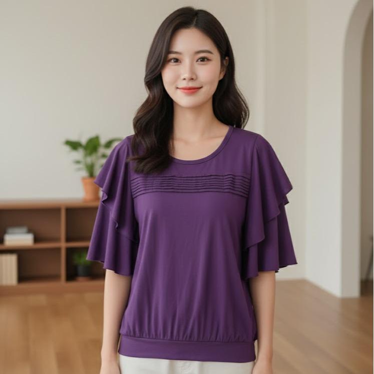 Okis Collabs RUNDO Collections Women's Loose-Fitting Blouse/Shirt in Stylish Fashion Preferences