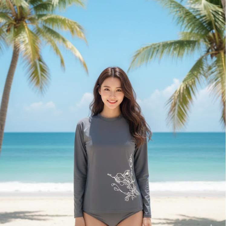 Womens Rash Guard/Longsleeve for Swimming Assorted Designs