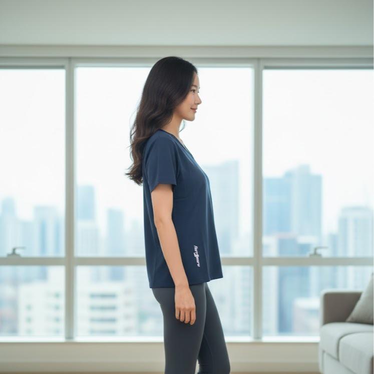 FP65010A Women's Cotton Top Tee Shirt Black Color