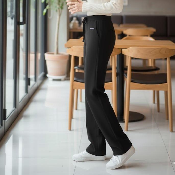 FPA9292 Women's Classic Cotton Pants in Plain Black Color