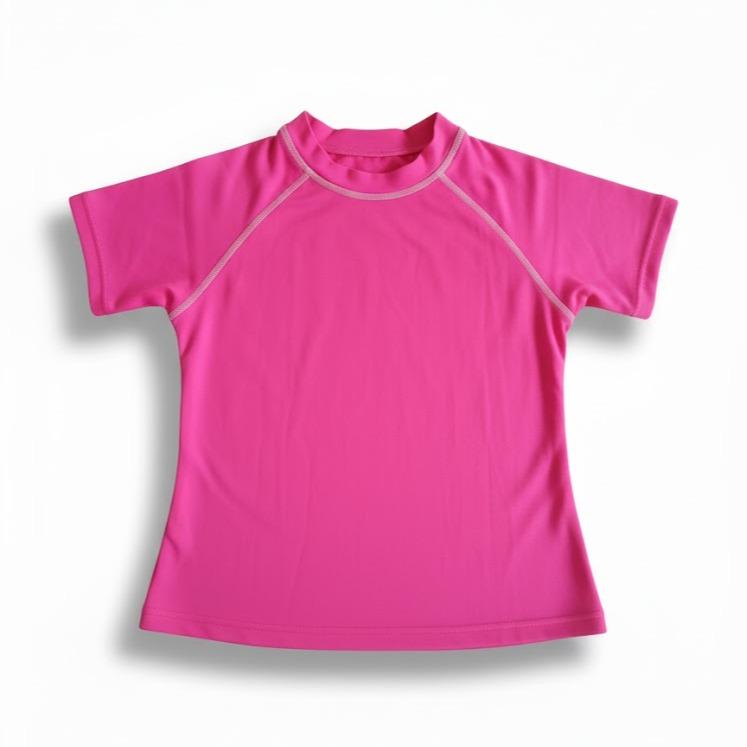 Female Kiddies Rash Guard T-shirt/Blouse Plain for Swimming (9 to 14yrs. old)