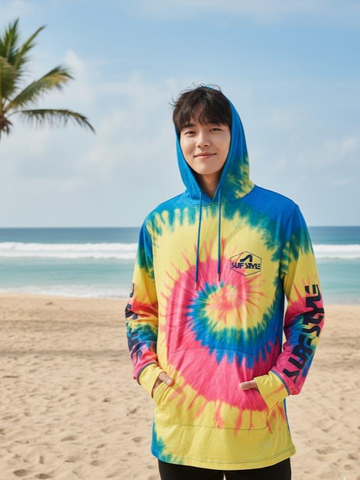 TIE DYE DESIGN Men's/Women's Pullover Hoodie with Long Sleeve (#12)