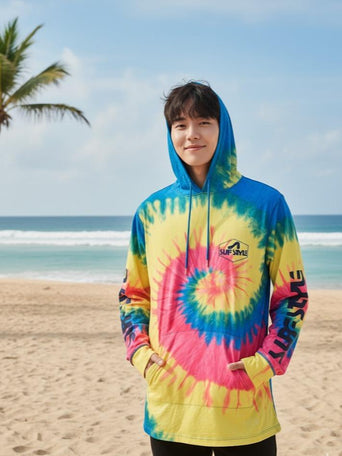 TIE DYE DESIGN Men's/Women's Pullover Hoodie with Long Sleeve (#12)