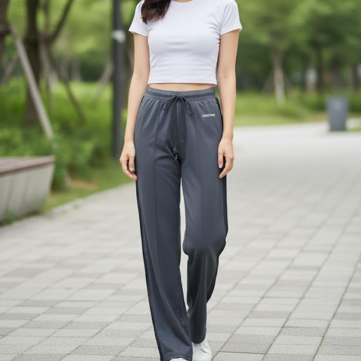 FPD51009B Women's Classic Ferry Pure Cotton Pants Plain Black Color