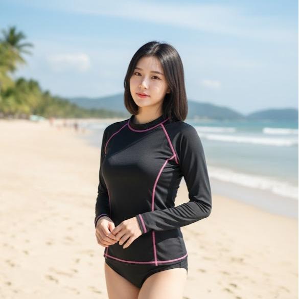 Womens Rash Guard/Longsleeve for Swimming Assorted Designs