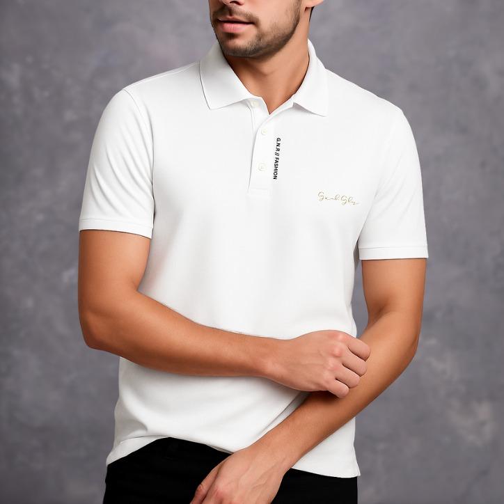 R.C.E Fashion GXAB-GBAS Men's Top Polo Shirt with Logo Detailing