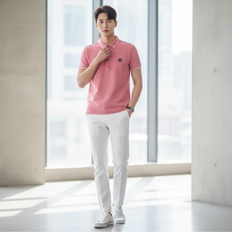 COLLECT- Men's Wear High Fashion Dry-fit Polo Shirt Korean Style with Different Logo