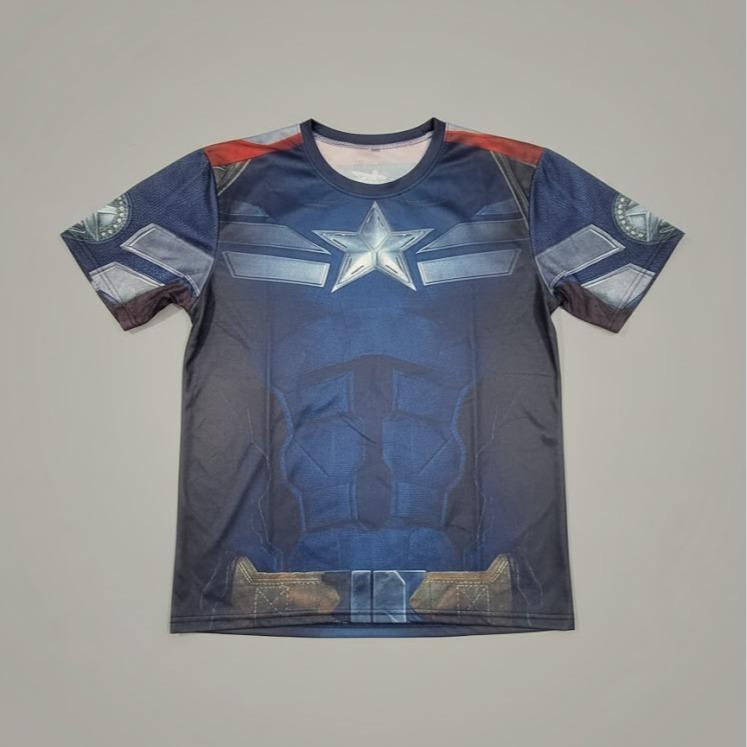 Mens Printed Super Hero Graphic Tee Shirt for Sports & Workout Activities
