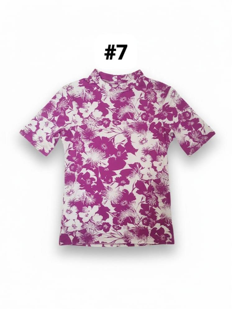 Female Kiddies Rash Guard T-shirt/Blouse Printed Design (8-13 YRS OLD)