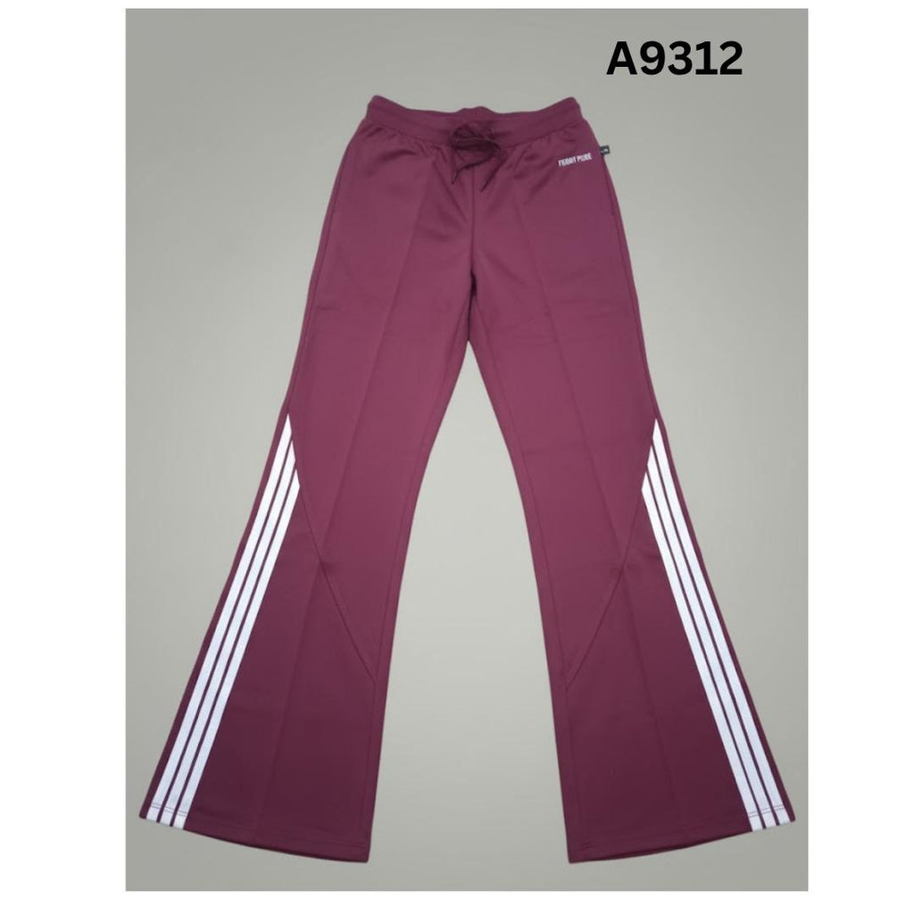 Women's STAIRGHT CUT Pants FERRY PURE COLLECTIONS Women's Top Apparel (MAROON/RED)