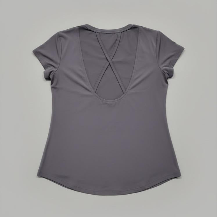 Women's Backless Tee Shirt for Fashion Wear & Sports Activities - Stylish & Functional Design for Versatile Use