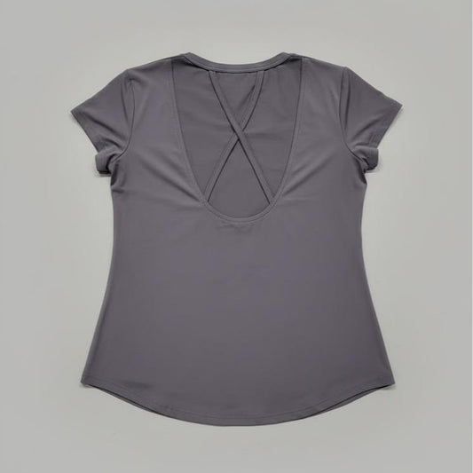 Women's Backless Tee Shirt for Fashion Wear & Sports Activities - Stylish & Functional Design for Versatile Use
