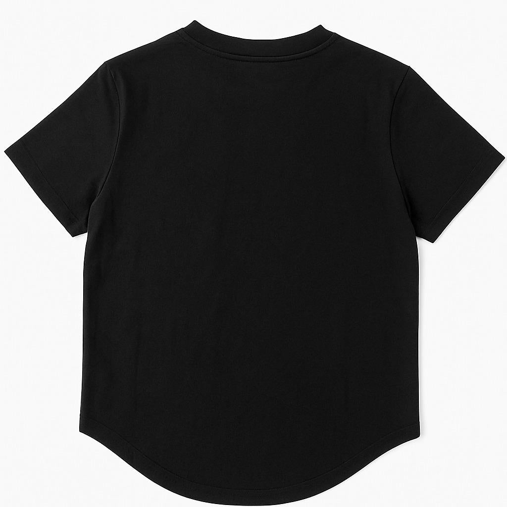 Bling Top Tee Shirt - Korean Style Women's Wear with Sparkling Designs on Black Fabric