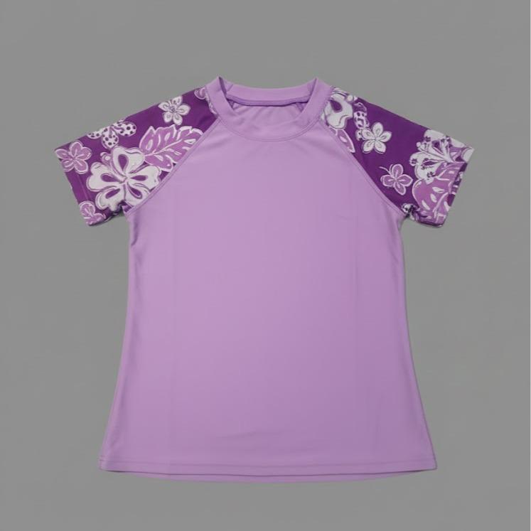 Female Kiddies Rash Guard T-shirt/Blouse Plain for Swimming (9 to 14yrs. old)