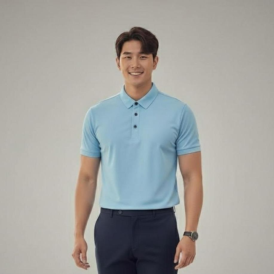 Men's Wear High Fashion Dry-fit Polo Shirt Korean Style Modern Comfort All Seasons Versatile Stylish for Summer