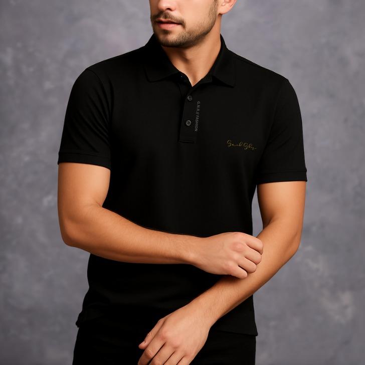 R.C.E Fashion GXAB-GBAS Men's Top Polo Shirt with Logo Detailing