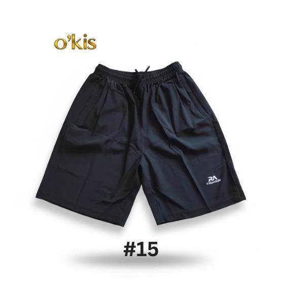 O'KIS Dryfit Sports Short - Garterized Free Size for Sports & Fashion Activities, Black Printed Design, Dryfit Technology, Versatile & Functional