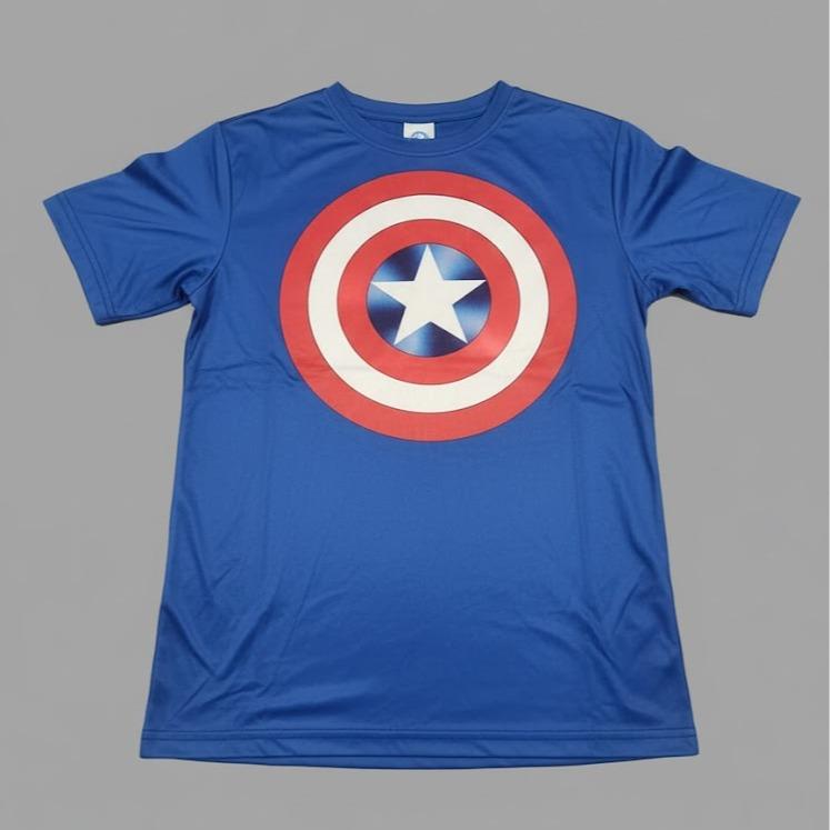 Mens Printed Super Hero Graphic Tee Shirt for Sports & Workout Activities