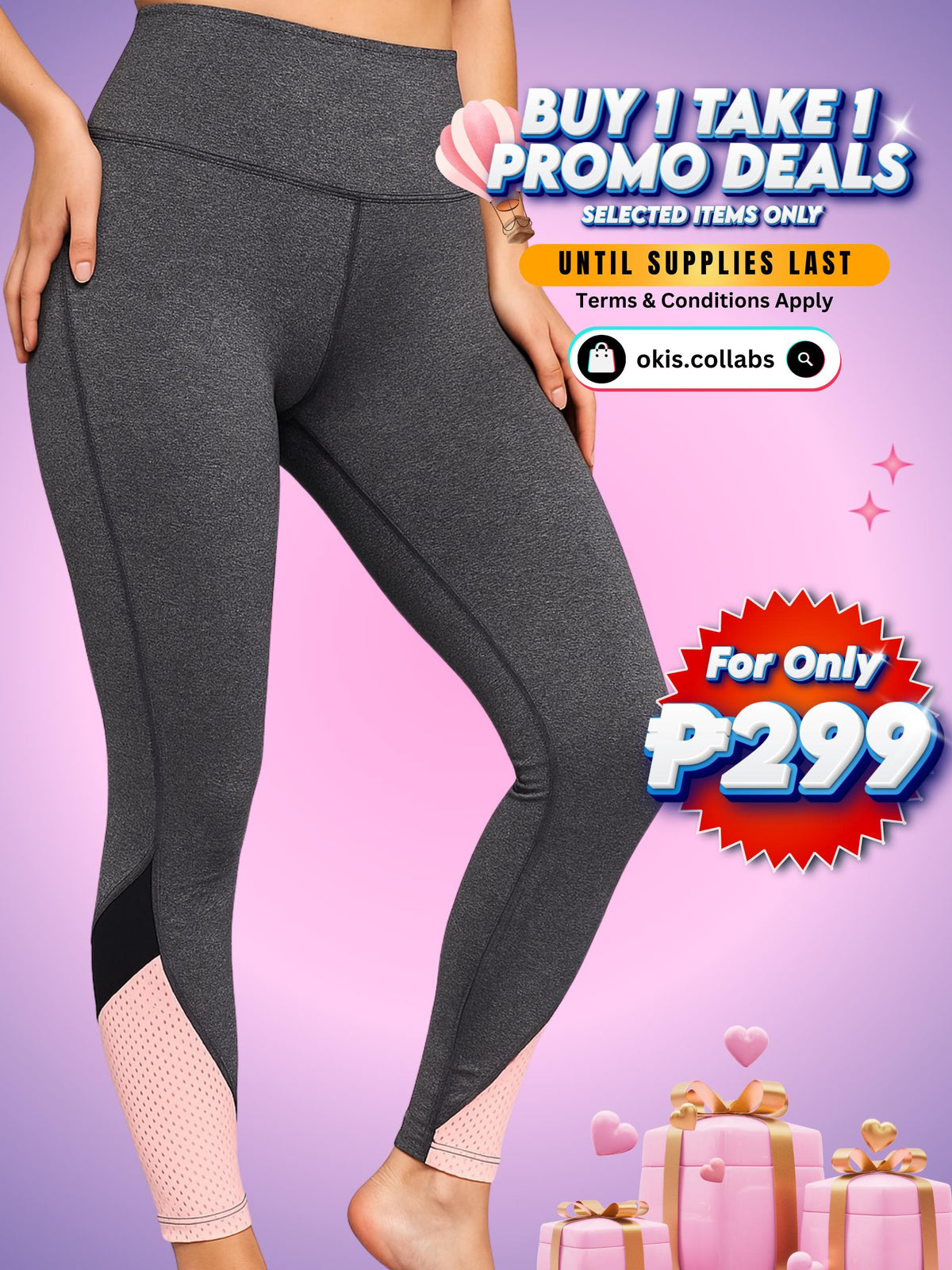 [BUY 1 TAKE 1 FREE] Women's Cotton Sports Wear Leggings