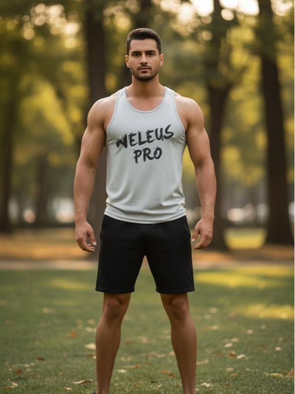 Men's Jersey Gym Sports Round Neck Sando Assorted Color Top for Athletic Wear (#2)