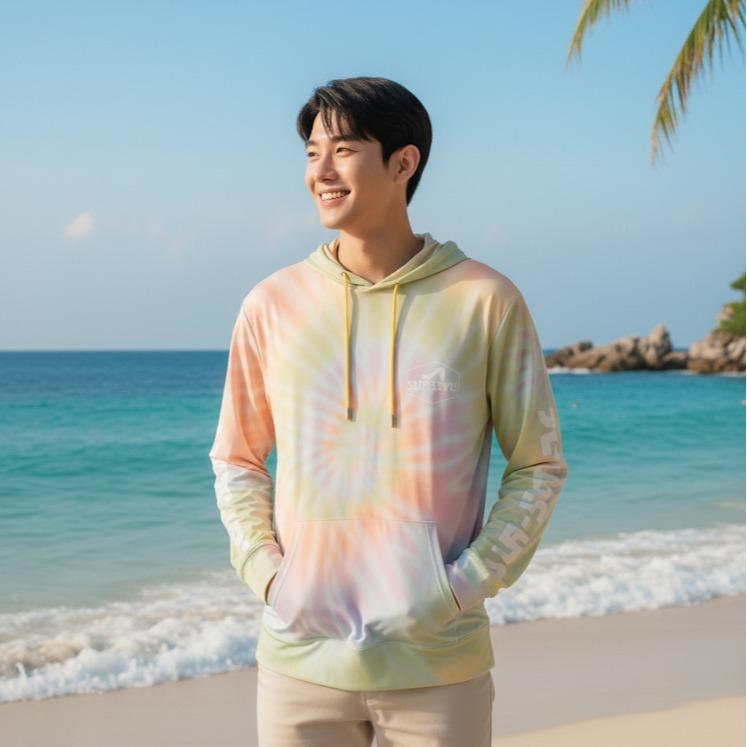 TIE DYE DESIGN Men's/Women's Pullover Hoodie with Long Sleeve (#12)