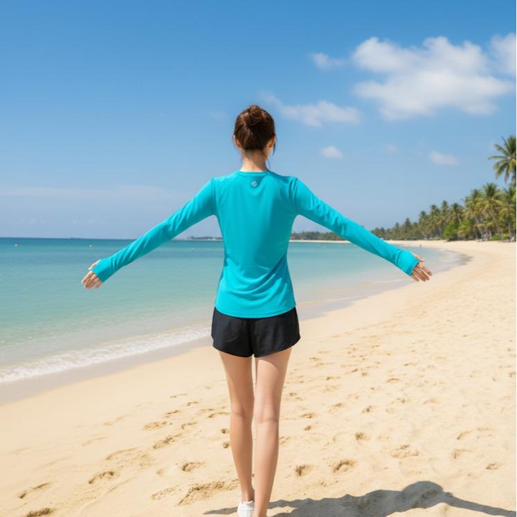 Women's Fall UV Blocker Long Sleeve with Finger Hole (#10)