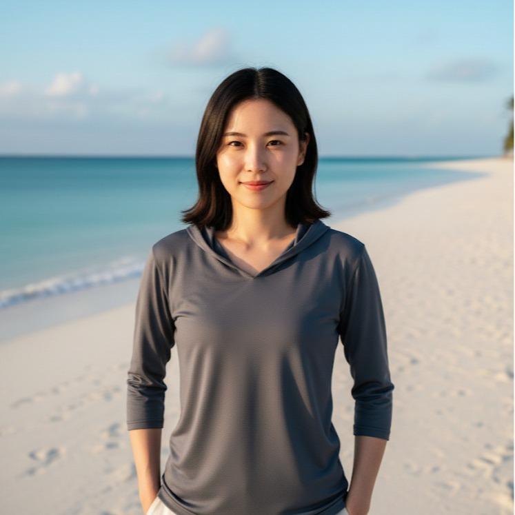 PLAIN GRAY UNISEX Quick Dry Athletic Hoodie 3/4 sleeves moisture wicking (#15)