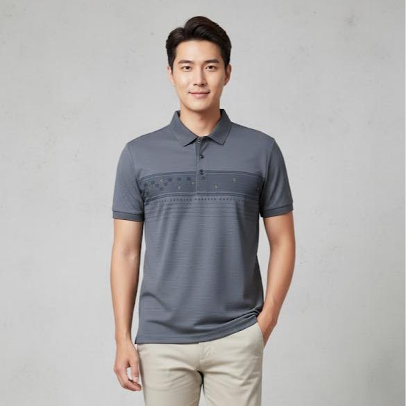 OKIS VOGUE'S Men's Wear High Fashion Dry-fit Polo Shirt Korean Style with Unique Logo for Modern Comfort