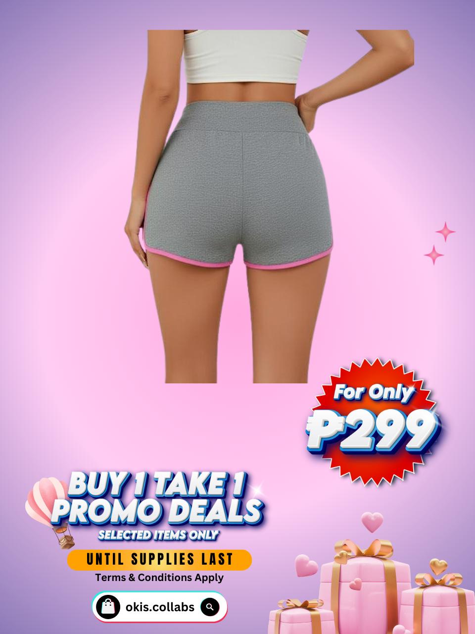 Women's Neon Trim High-Waist Athletic Shorts