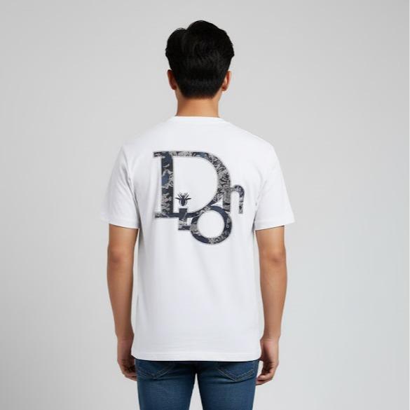 ASSORTED Men's High Fashion T-shirt in WHITE Color with Embroidered Logo for Stylish Outfits Ideal for Casual & Formal Occasions