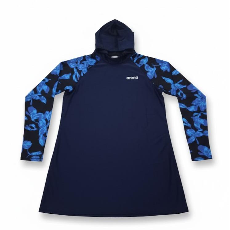 [LARGE SIZES] DRESS Assorted Longsleeve with Hoodie RASHGUARDS for Swimming & Sports Activities