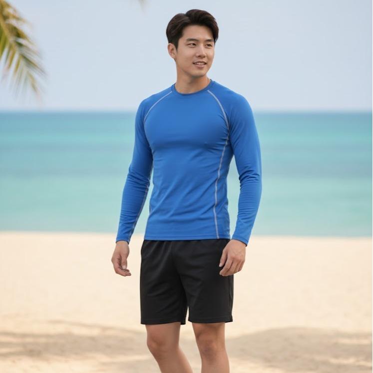 Men's Printed Rash Guard/Longsleeve for Swimming & Fashion Activity