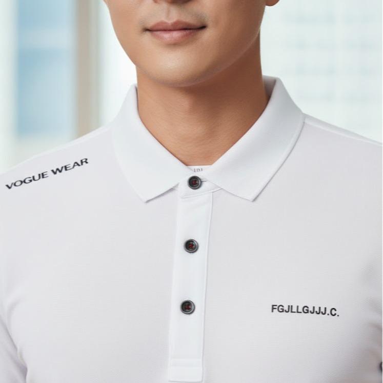FGJLL WEAR Dry-fit Polo Shirt Men's Top Casual Korean Style (Short Sleeve with Logo Embraided)