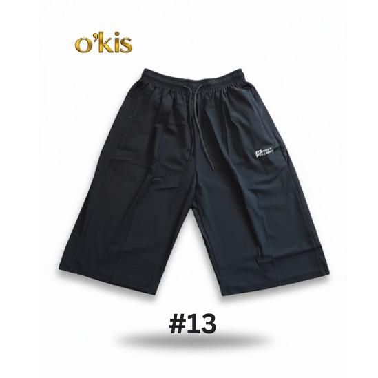 O'KIS Dryfit Sports Short - Garterized Free Size for Sports & Fashion Activities, Black Printed Design, Dryfit Technology, Versatile & Functional