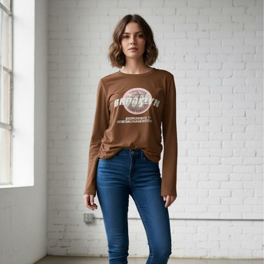 BROOKLYN Women's Printed Design Long sleeves for High Fashion Wear