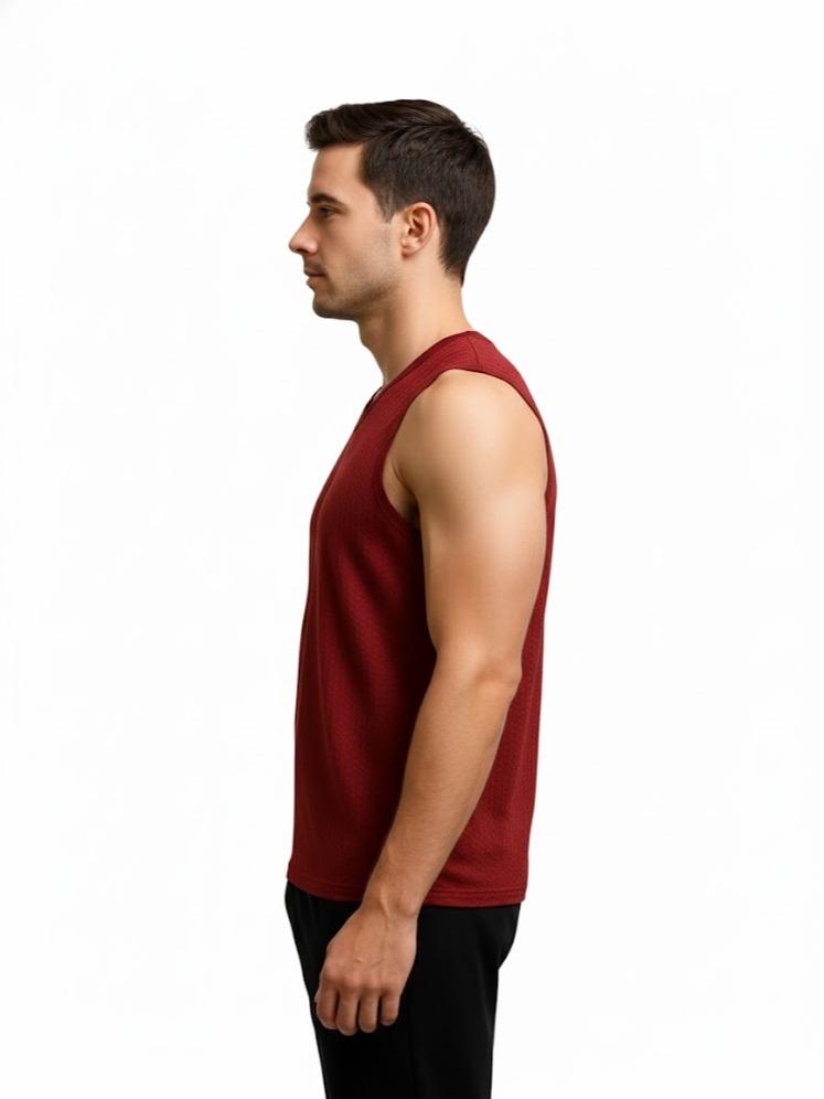 Men's/Women's Sports Wear Compression Tee Shirt & Sando in Maroon COlor