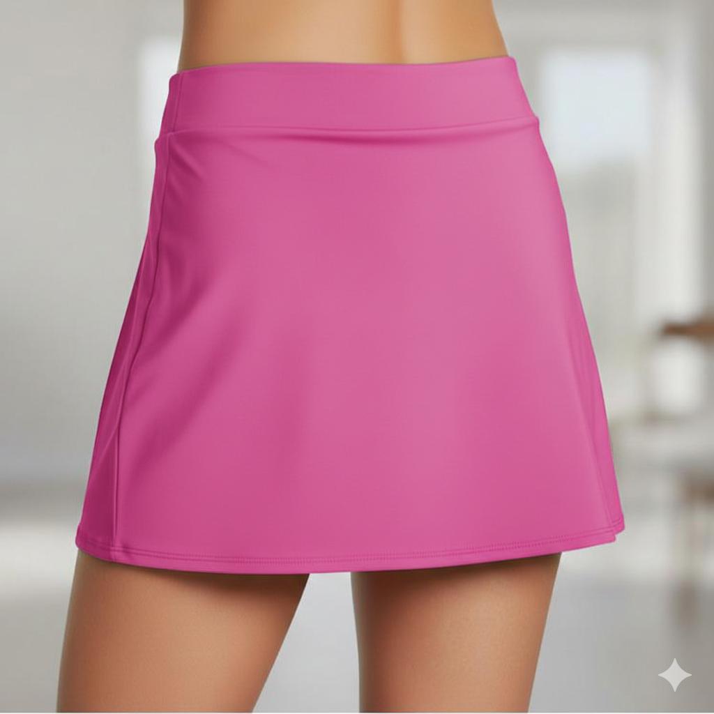 (#30) Women's Plain Color Swim Wear Mini Skirt Mid-waist Korean Style