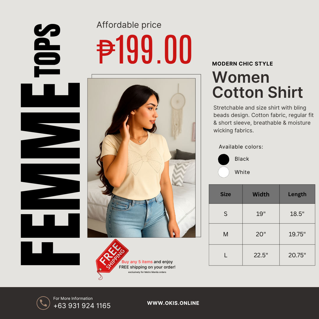 Women Cotton Shirt- Ribbon