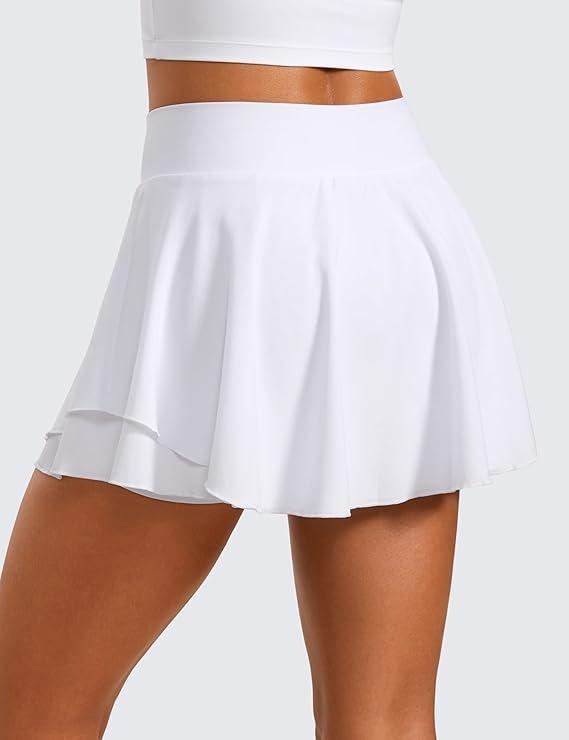 Pleated Tennis Skirt for Women Athletic Golf Skirts with Panty Cross Waist (#41)