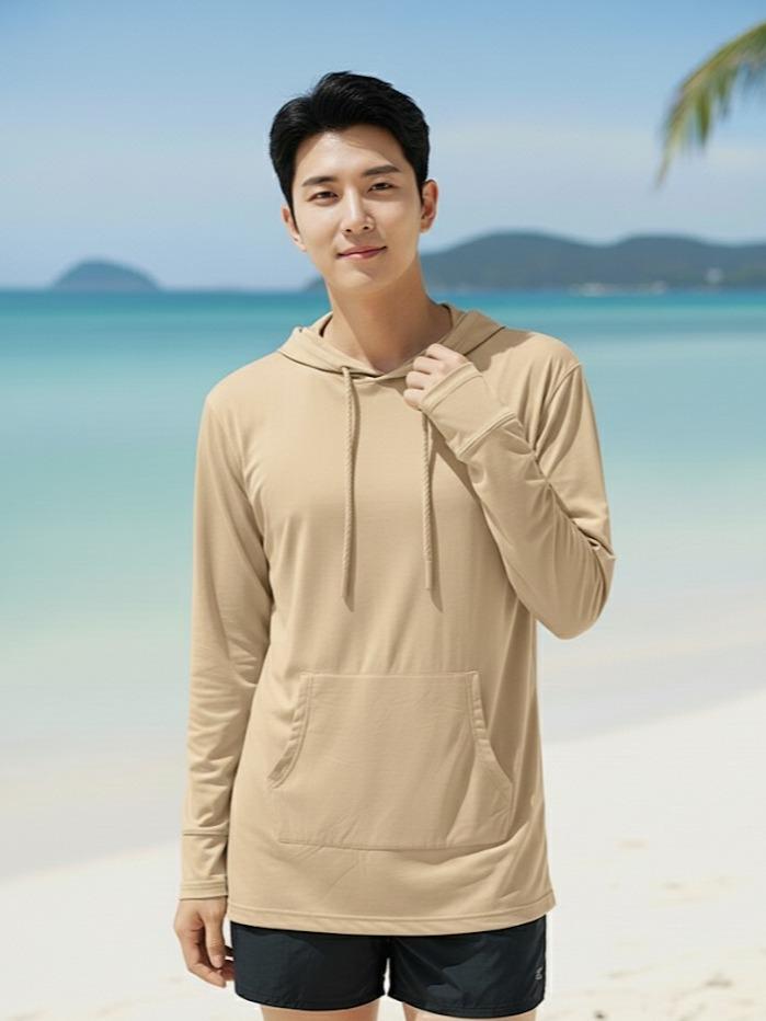 RASH GUARD Men's/Women's Pullover Hoodie with Long Sleeves in Loose-Fitting Versatile for Swim Activities (#11)