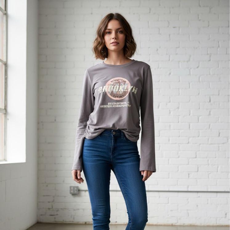 BROOKLYN Women's Printed Design Long sleeves for High Fashion Wear