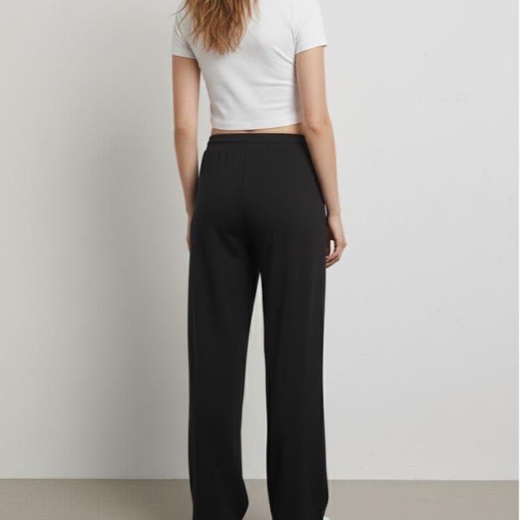 FPD53060 Women's Cotton Black Plain Pants