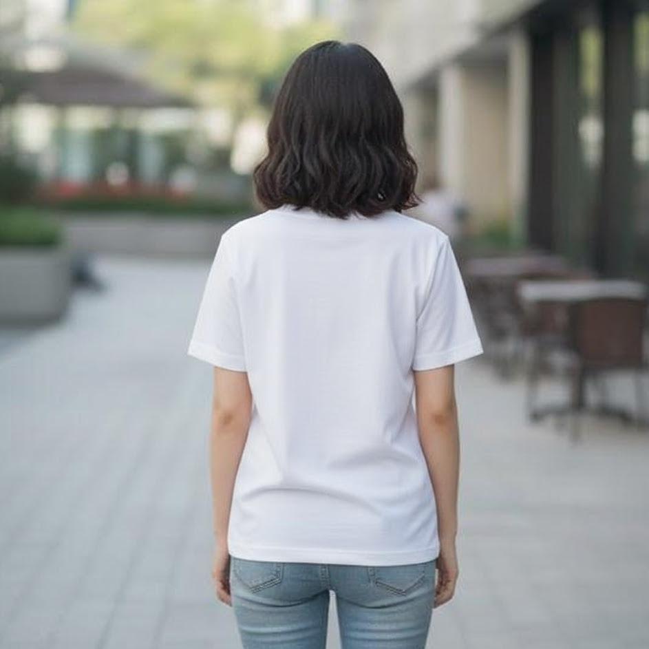 W24-20026 Women's Cotton Top in Crew Neck Fashionable Tee Shirt