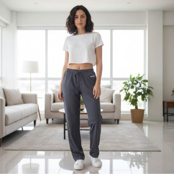 FP9007 Women's Classic Cotton Straight Pants for Sports Activities