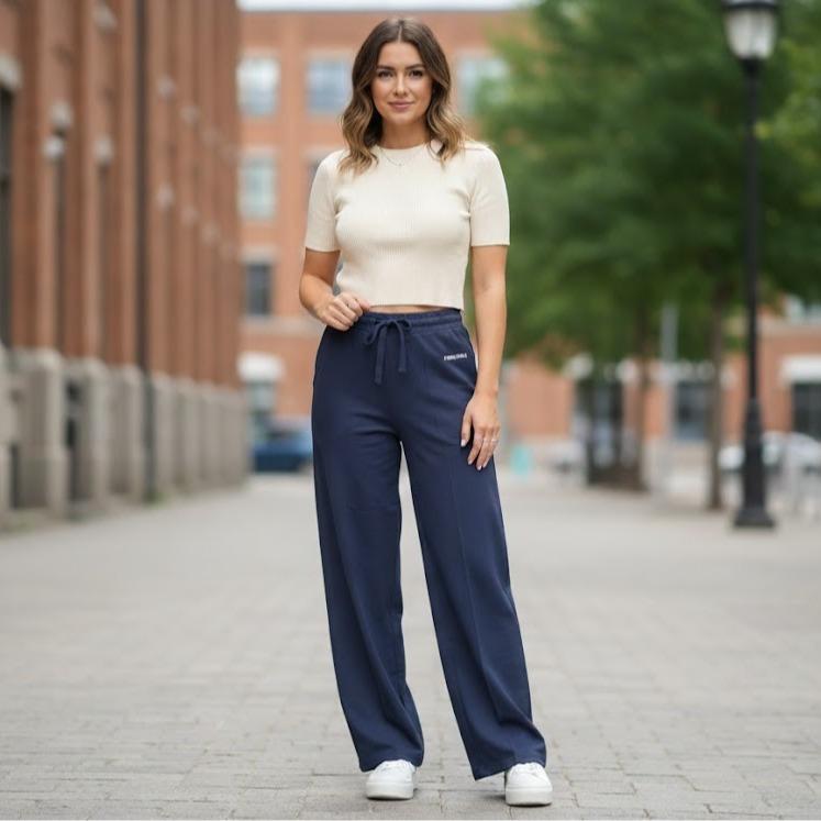 FP9012B Women's Classic Ferry Pure Cotton Pants Black Color