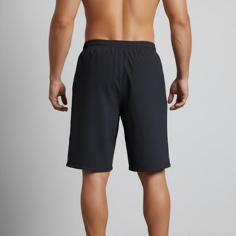 O'KIS Dryfit Sports Short - Garterized Free Size for Sports & Fashion Activities, Black Printed Design, Dryfit Technology, Versatile & Functional