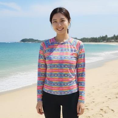 Womens Rash Guard/Longsleeve for Swimming Assorted Designs